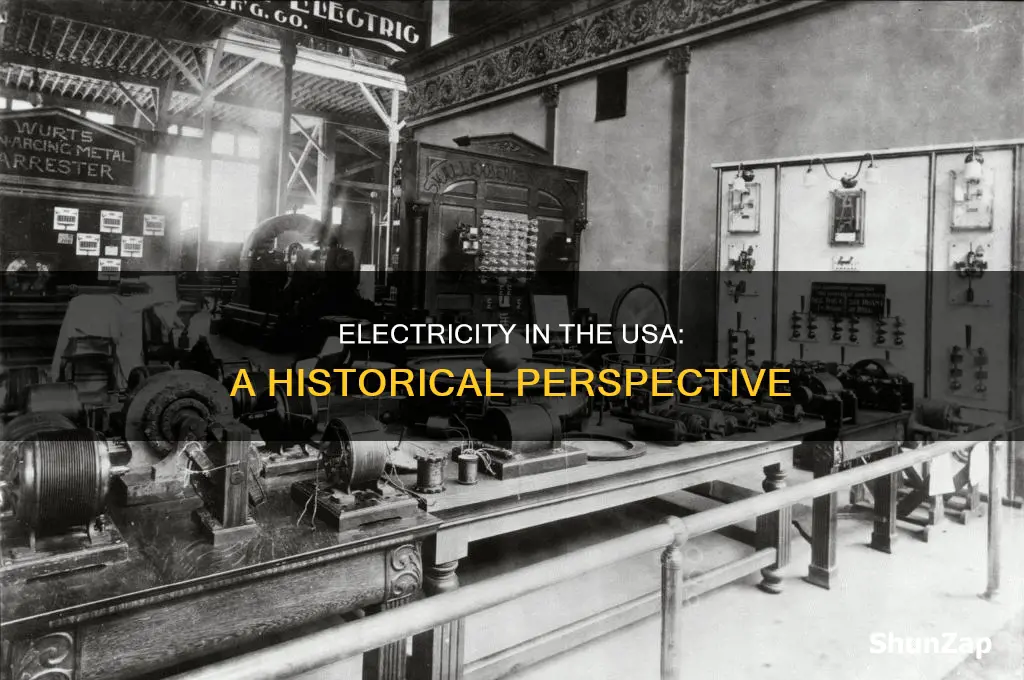 when did electricity come out in usa