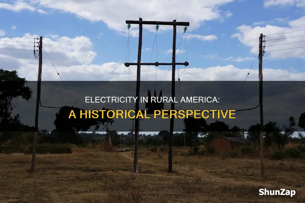 when did electricity come to rural america