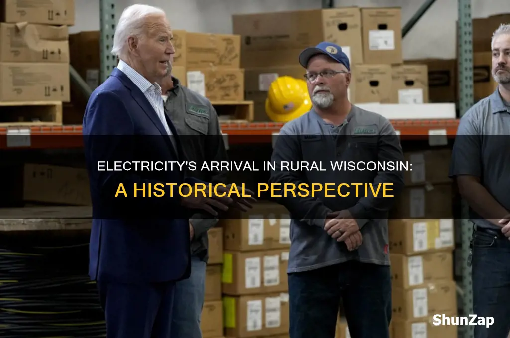 when did electricity come to rural wisconsin
