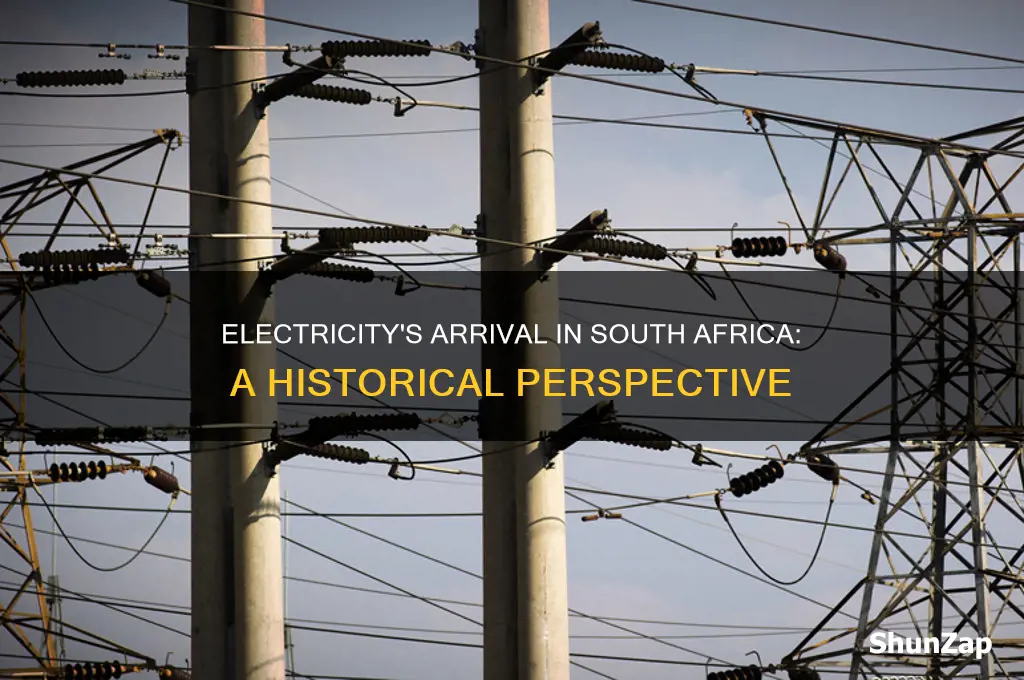 when did electricity start in south africa