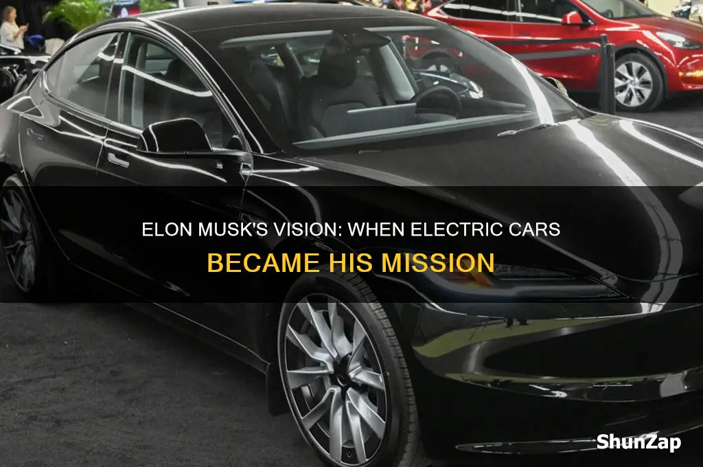 when did elon think about electric cars