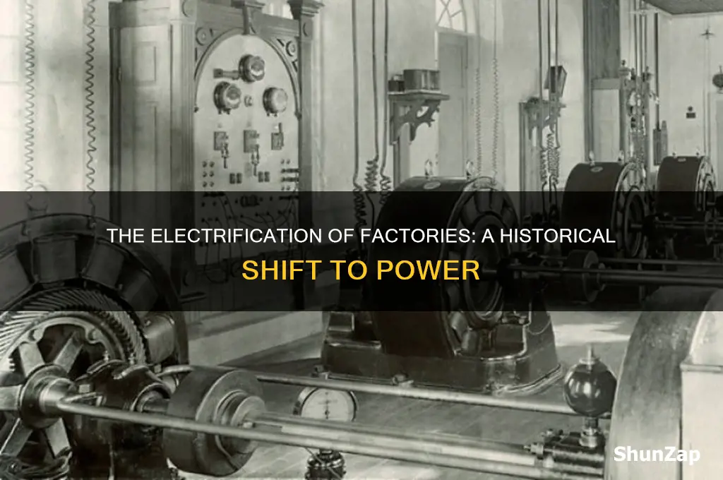 when did factories start using electricity