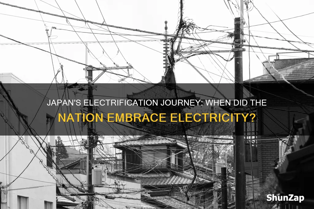 when did japan start using electricity
