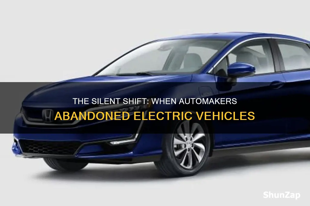 when did major car companies discontinue electric cars