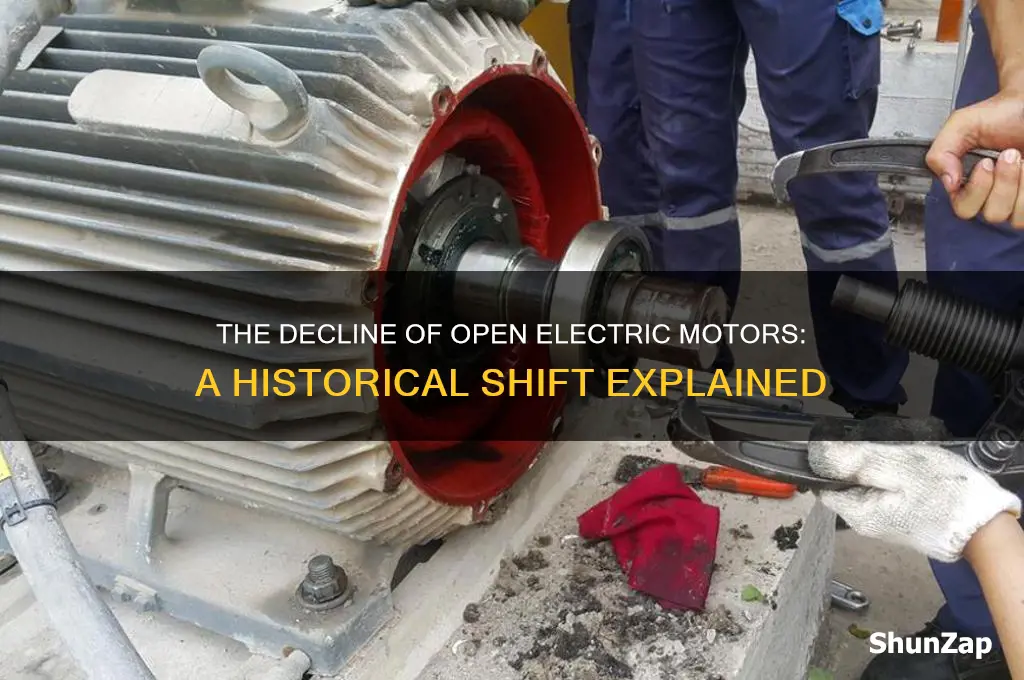 when did stop using open electric motors