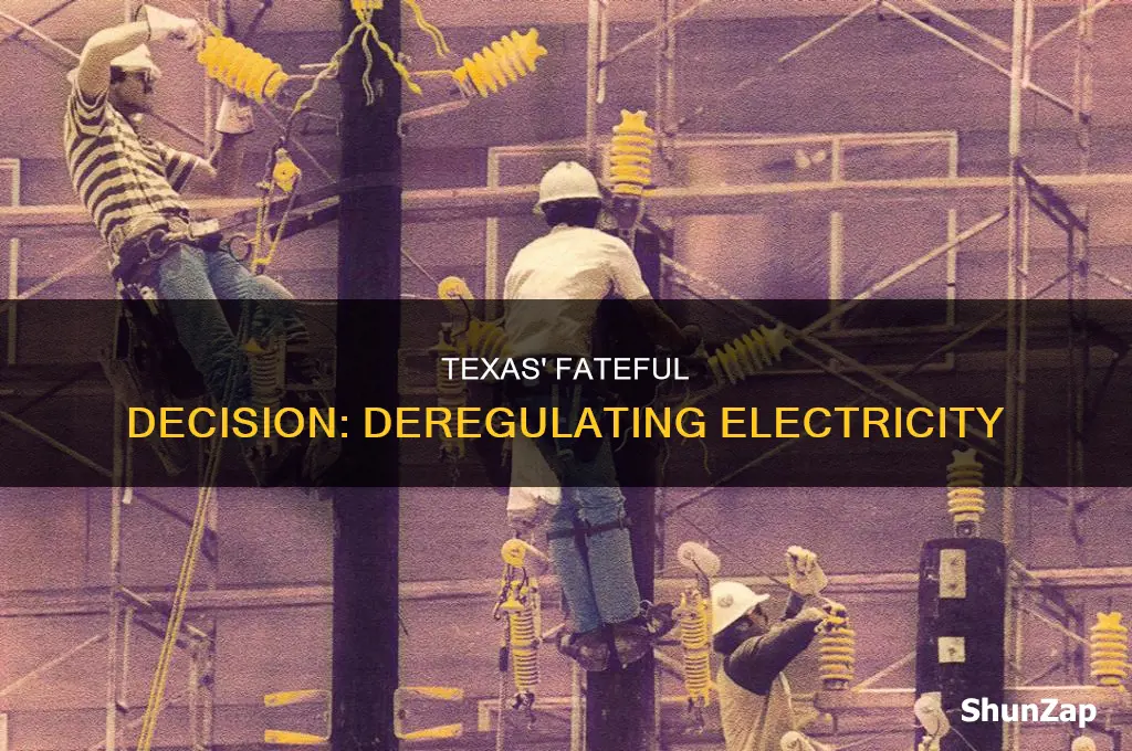when did texas vote to deregulated electricity