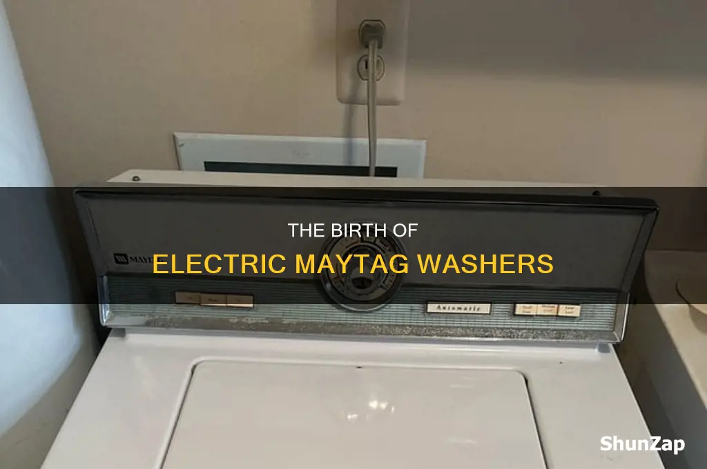 when did the first electric maytag washer