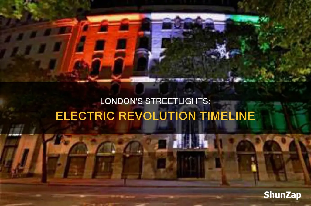 when did the london streetlamps become electric