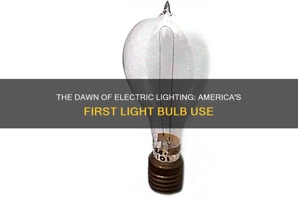 when did the us first use electricity the light bulb