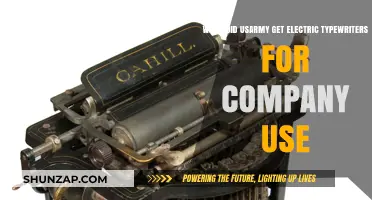 When Did the US Army Adopt Electric Typewriters for Company Use?