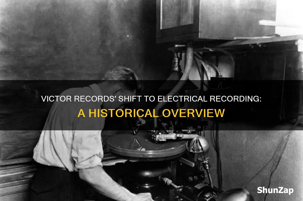 when did victor records start using electrical method