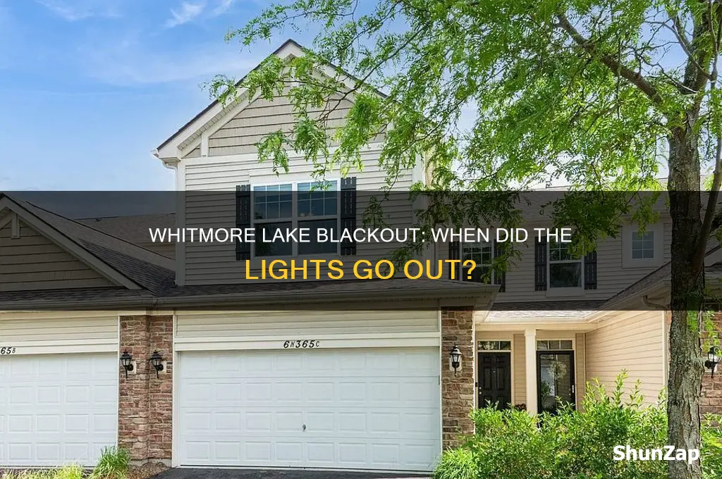 when did whitmore lake electricity go off
