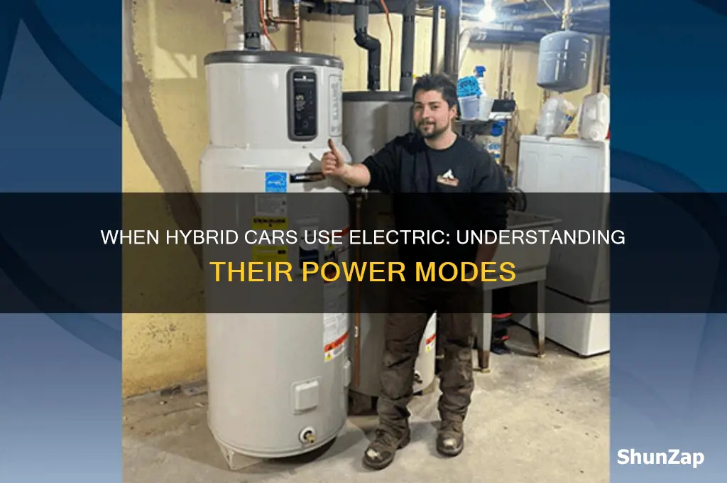 when do hybrid cars use electric