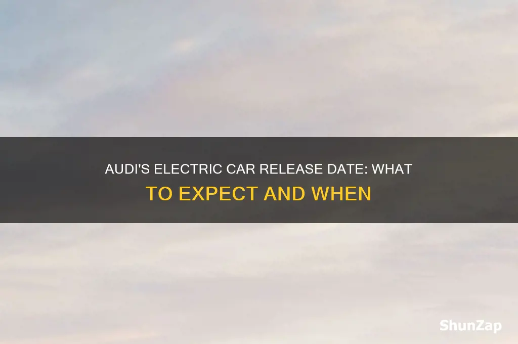 when do the audi electric cars come out