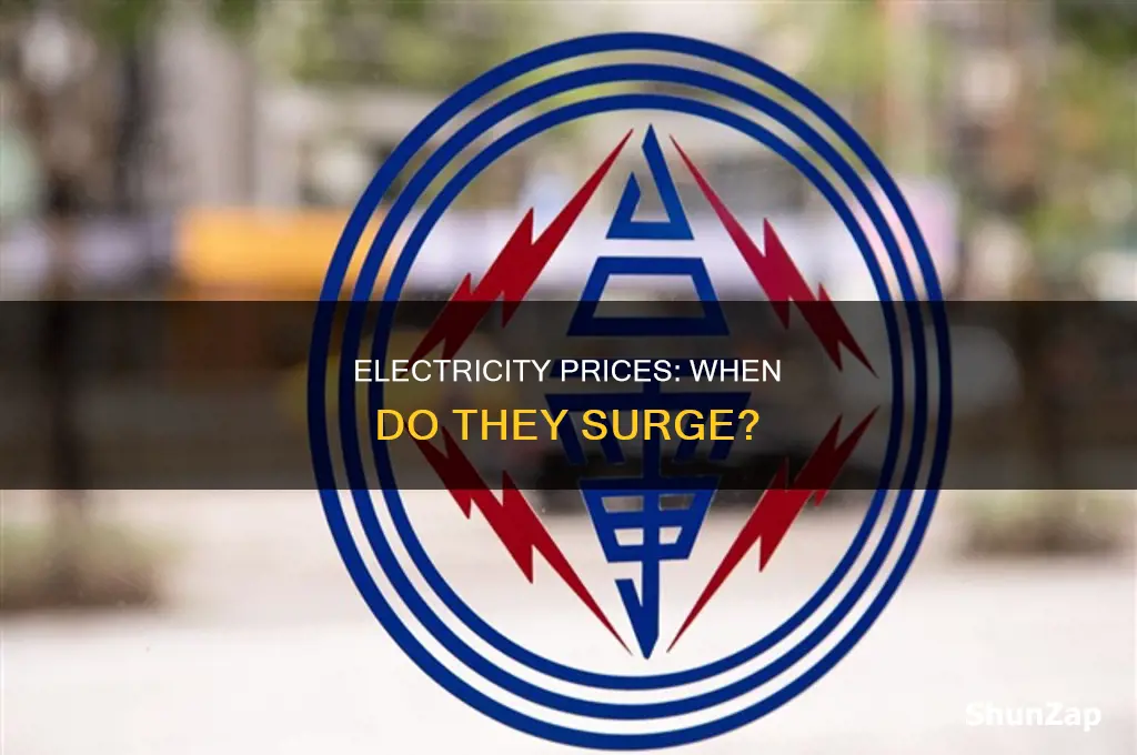 when do the electric prices go up