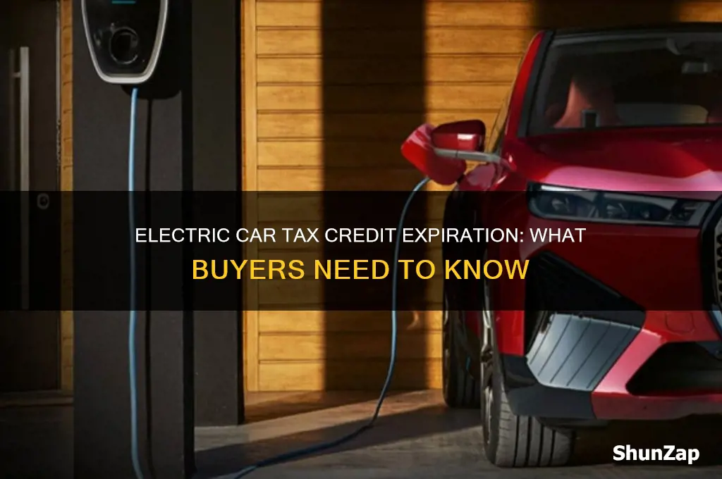 when does electric car sales tax credit expire