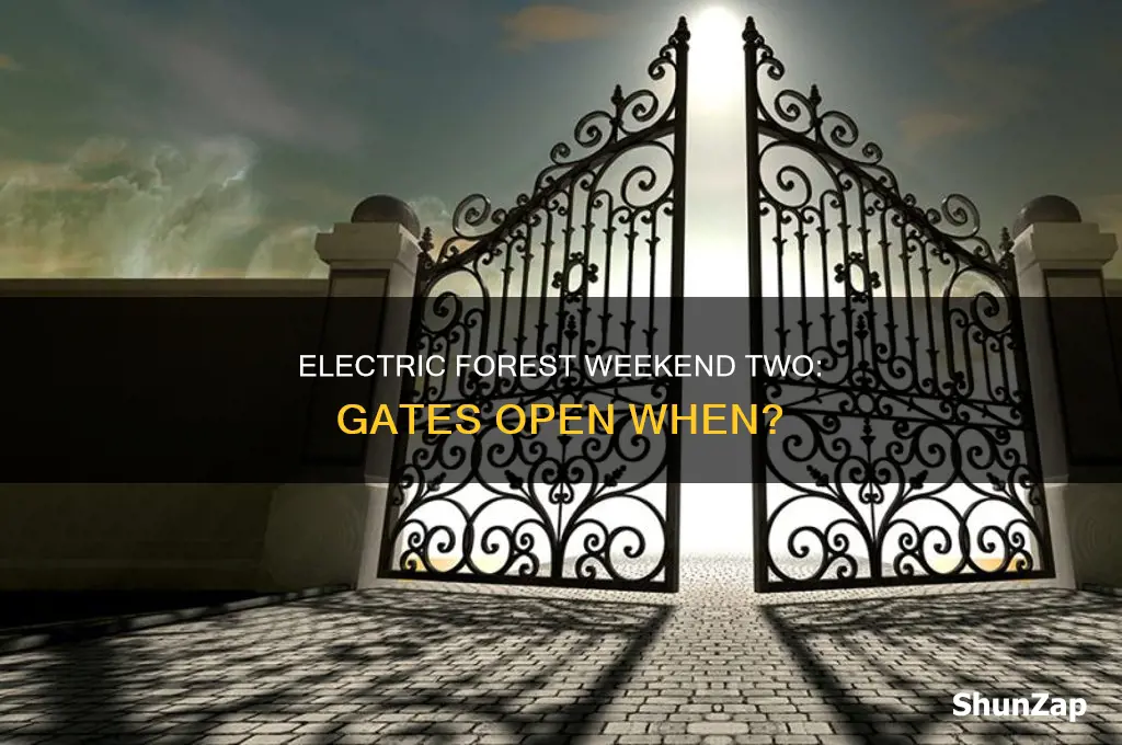 when does electric forest weekend two open