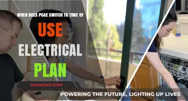 When Does PG&E Switch to Time-of-Use Electrical Plan?
