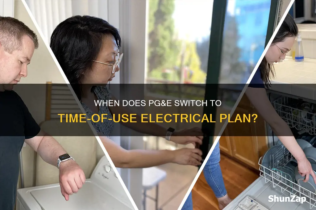 when does pg&e switch to time of use electrical plan