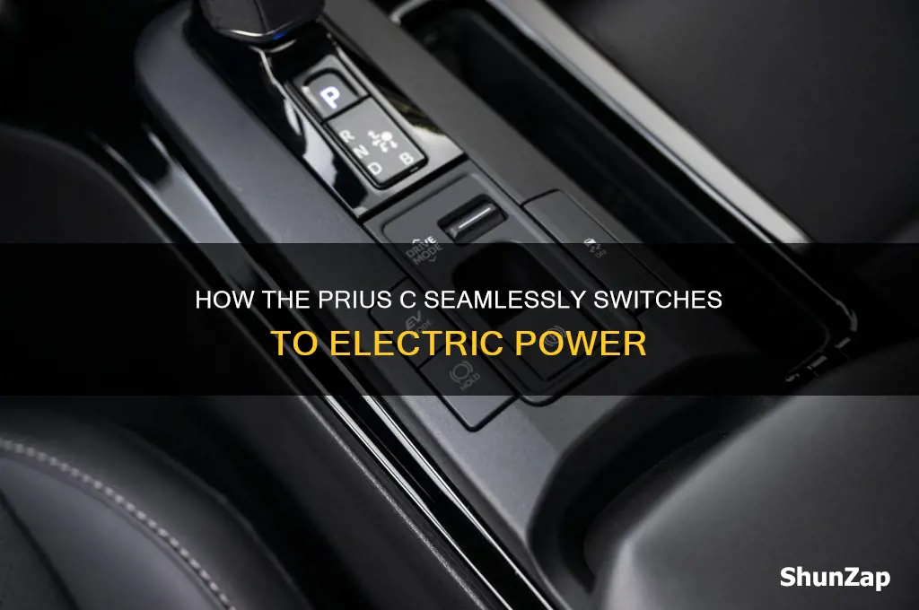 when does prius c switch to electric