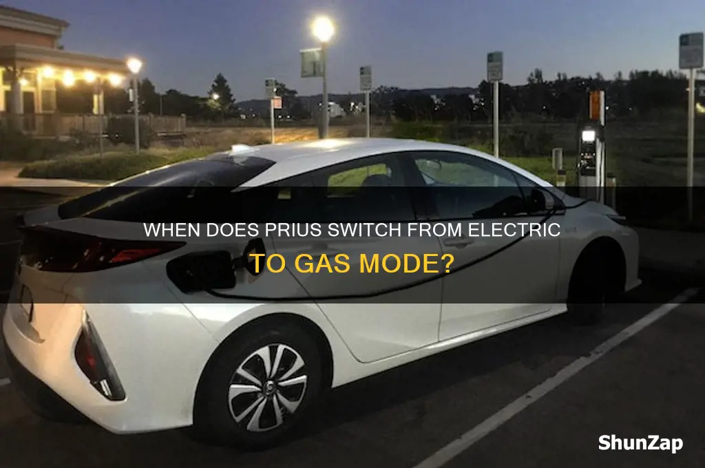 when does prius stop using electric