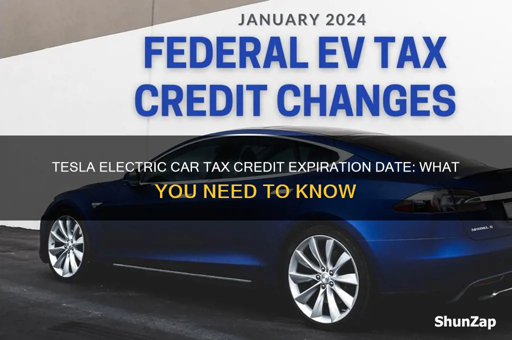 when does the tesla electric car tax credit expire