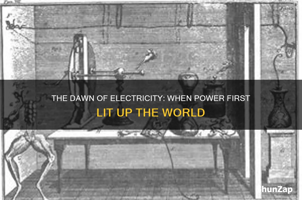 when electricity first used