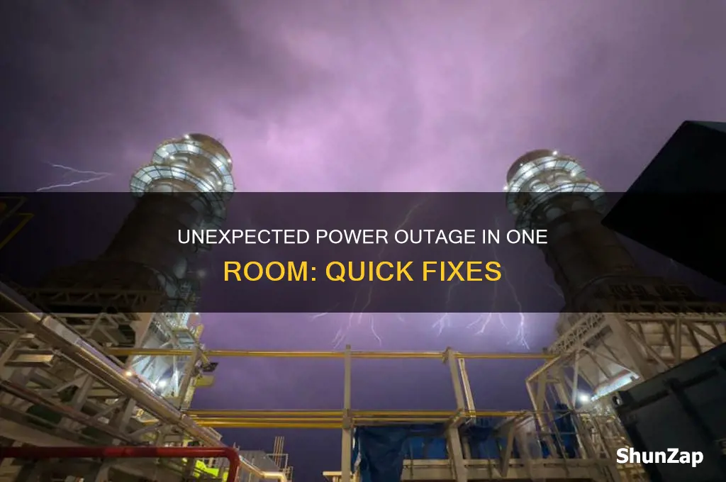 when electricity goes out in one room