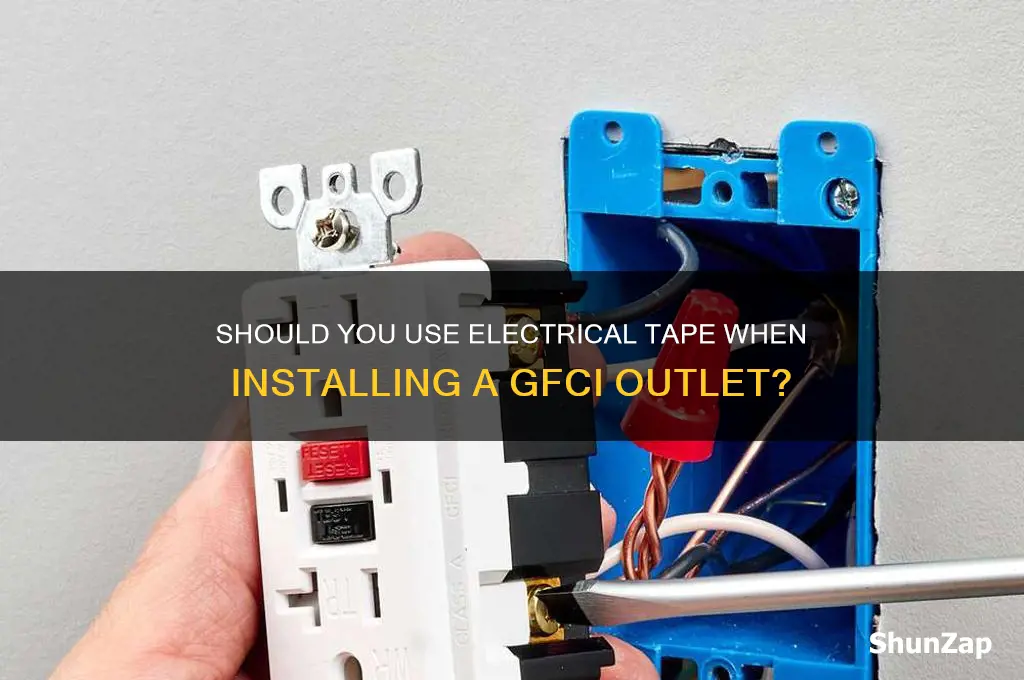 when installing a gfci should you use electrical tape