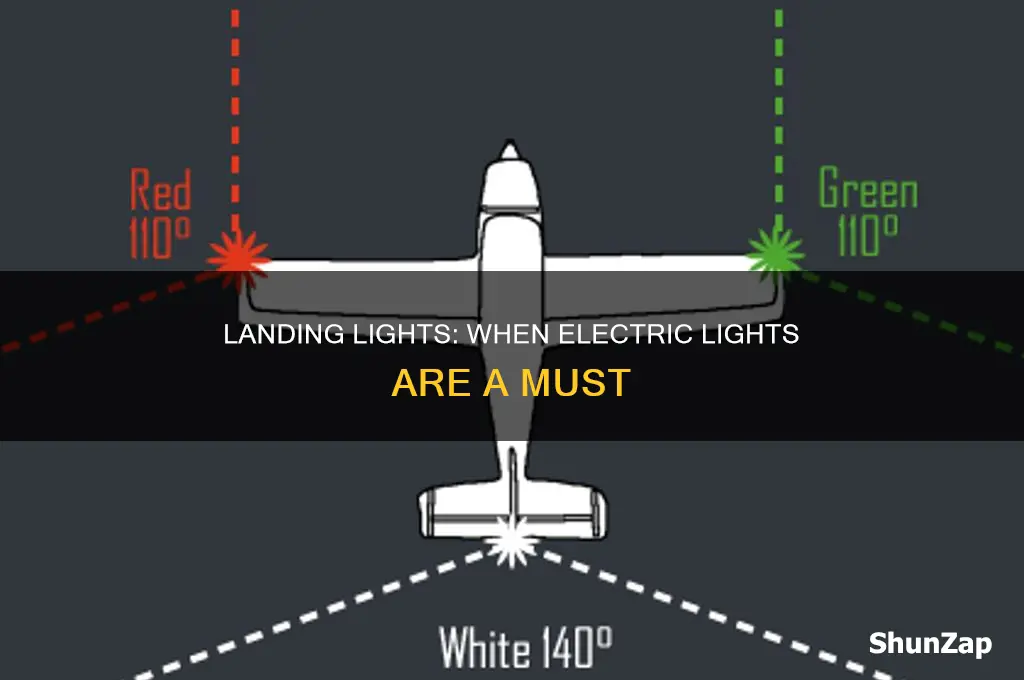 when is an electric landing light required