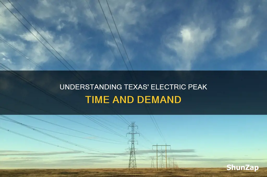 when is electric peak time in tx