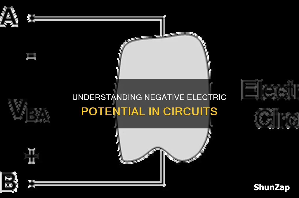 when is electric potential negative in circuit