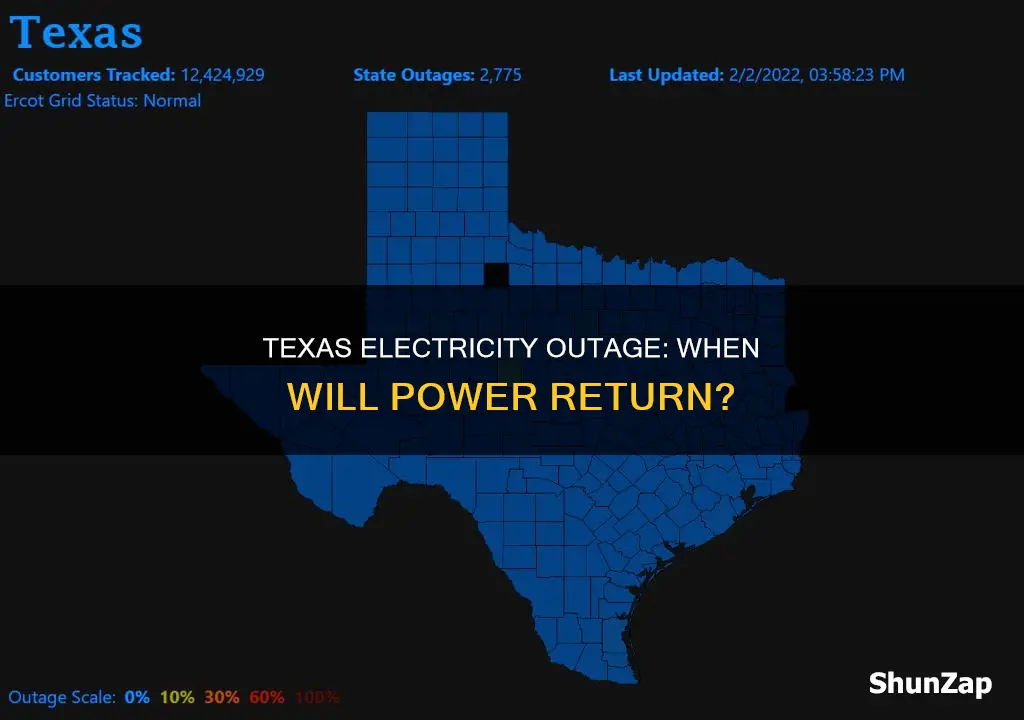 when is electricity coming back in texas