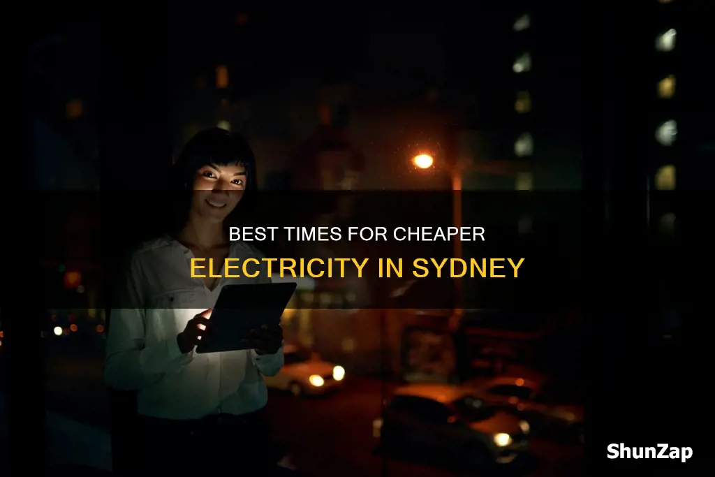 when is off peak electricity in sydney
