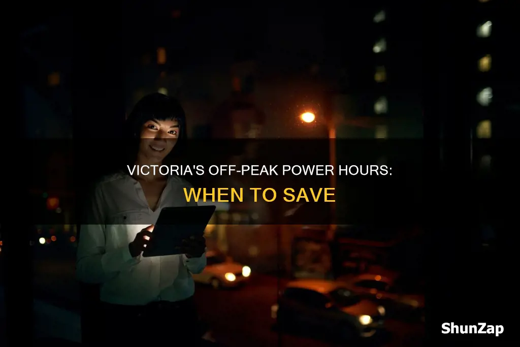 when is off peak electricity in victoria