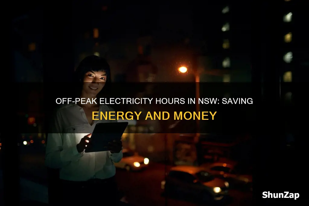 when is off peak electricity origin nsw