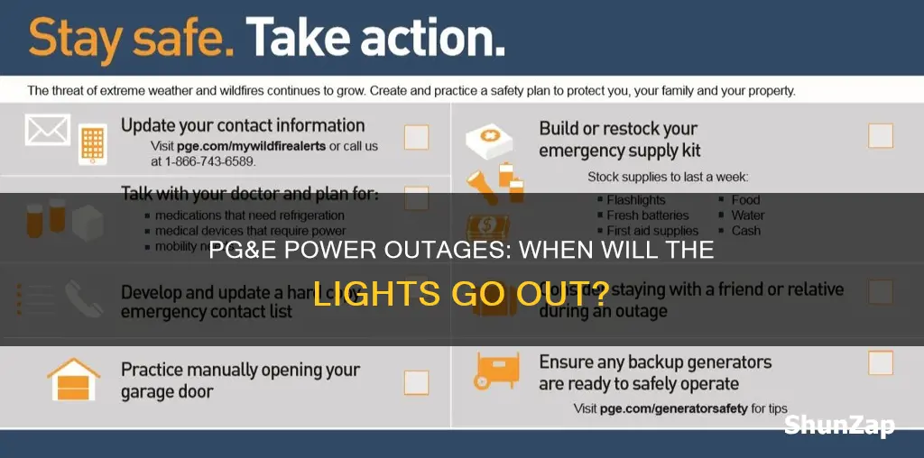 when is pg&e shutting down electricity