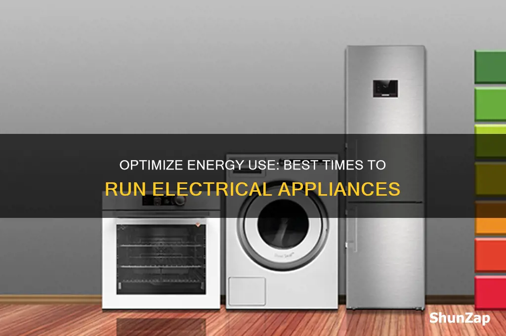 when is the best time to use electrical appliances