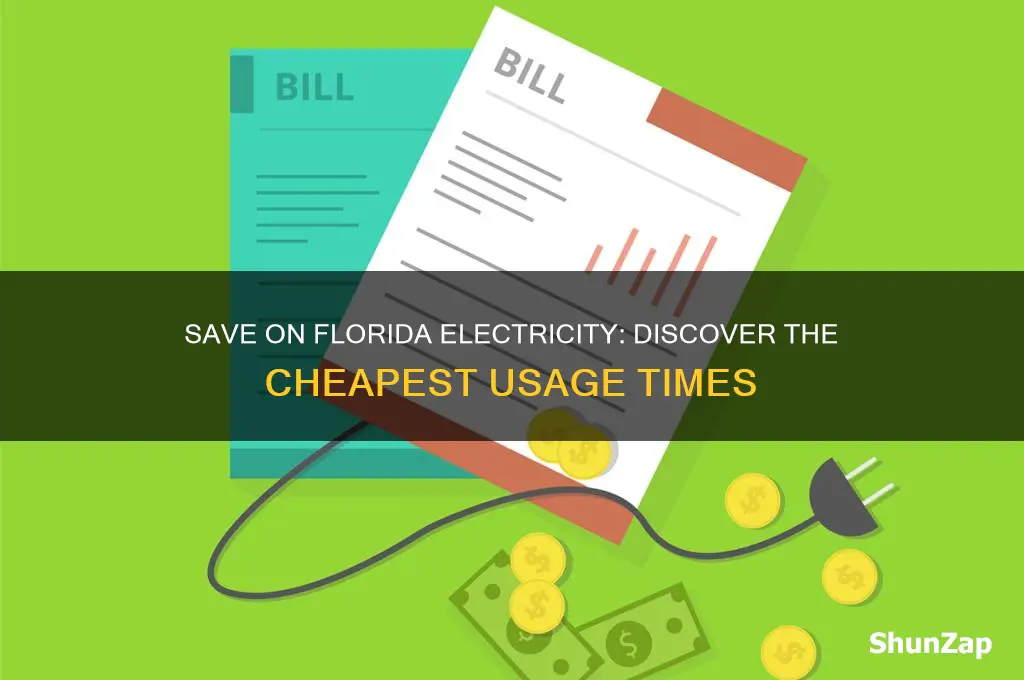 when is the chespest time to use electricity in florida