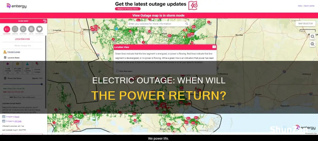 when is the electric outage be restored