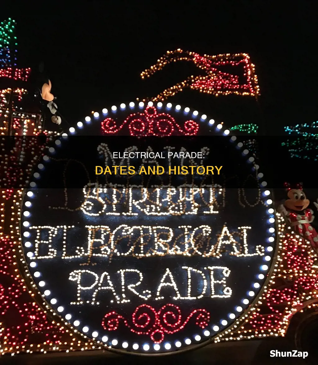 when is the main street electrical parade