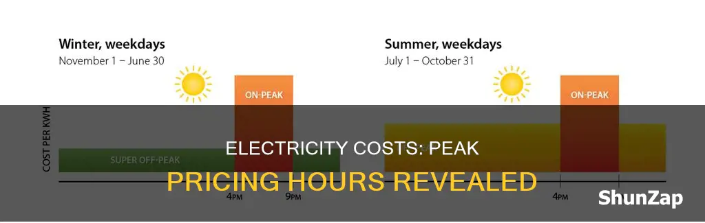 when is the picke of electricity cost
