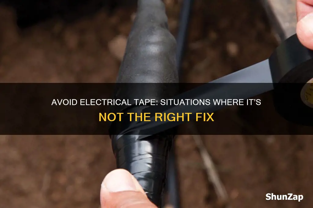 when not to use electrical tape