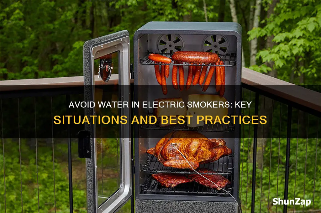 when not to use water in an electric smoker
