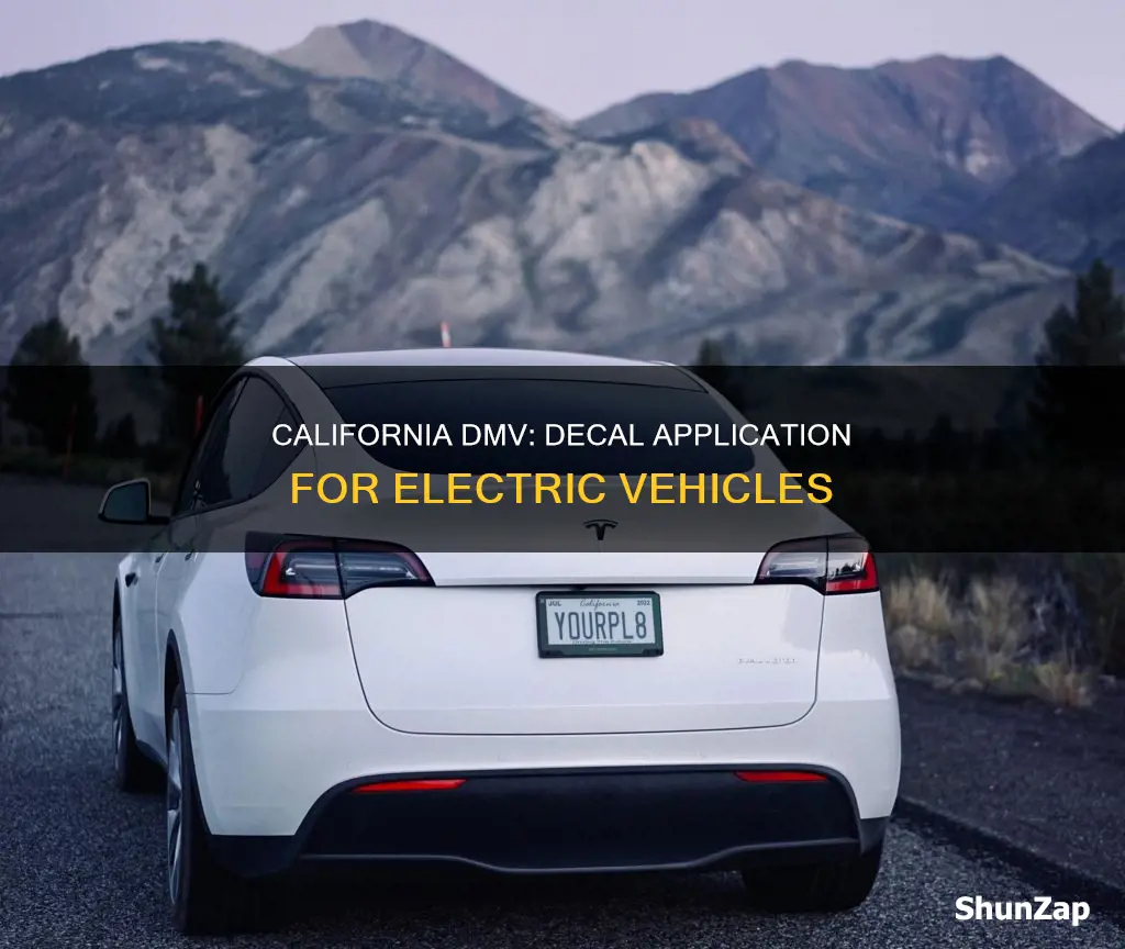 when to apply for california dmv decal electric vehicle