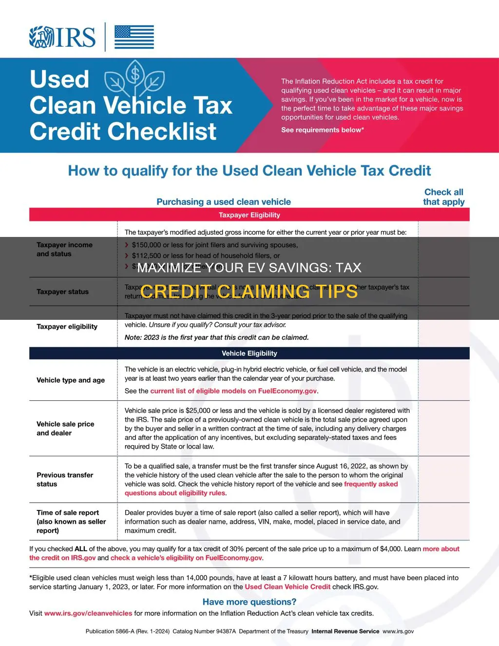 when to claim electric vehicle tax credit