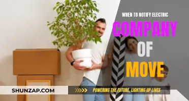 Electric Company Move: When to Notify Your Provider
