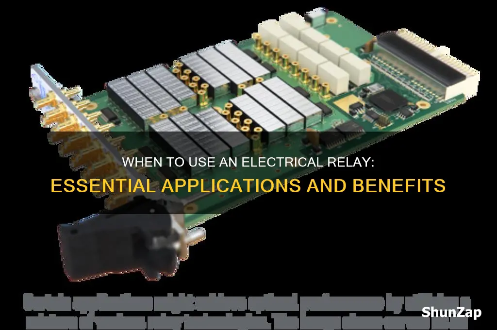 when to use a electrical relay