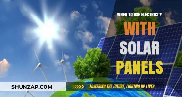 Optimizing Solar Energy: When to Use Electricity with Solar Panels