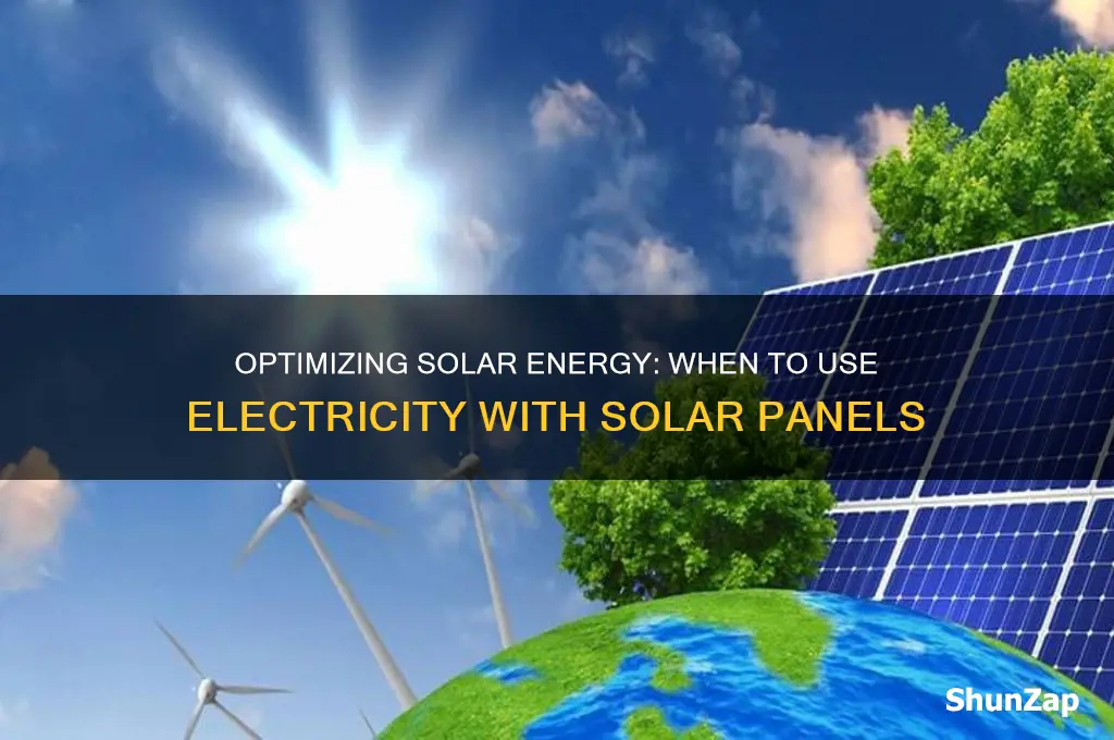 when to use electricity with solar panels